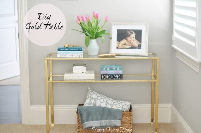 DIY // Gold Side Table