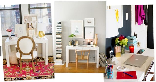3 Ways to Style a Parsons Desk (via The Everygirl)