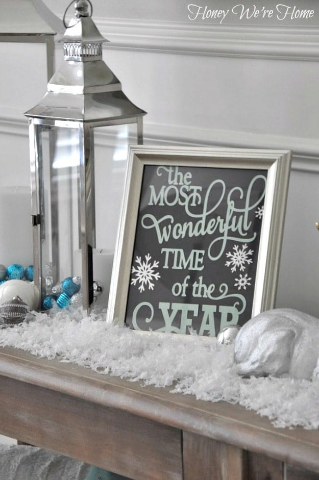 Snowy Aqua & Mint Mantel - Honey We're Home