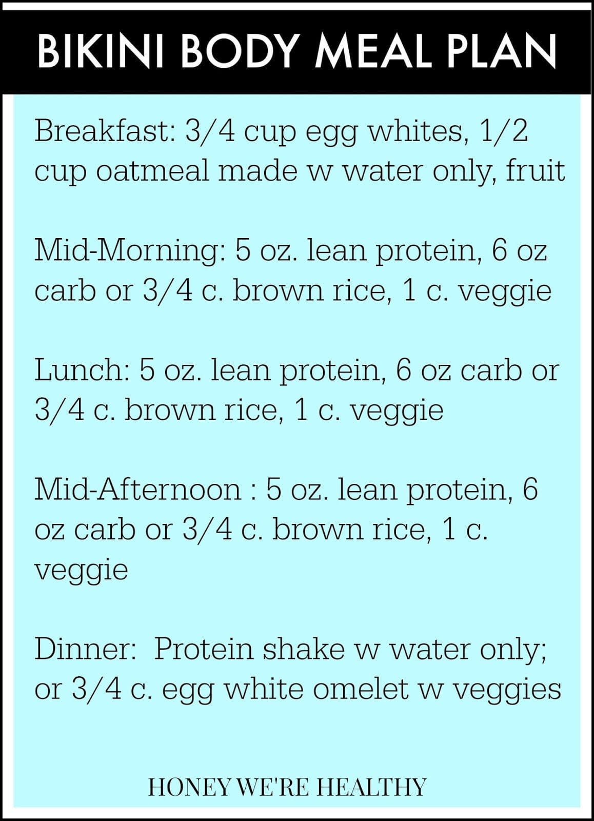 Baan getrouwd patroon 12 Weeks Out // My Bikini Contest Meal Plan – Honey We're Home