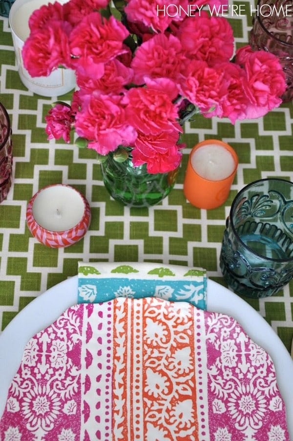 Colorful Spring Tablescape