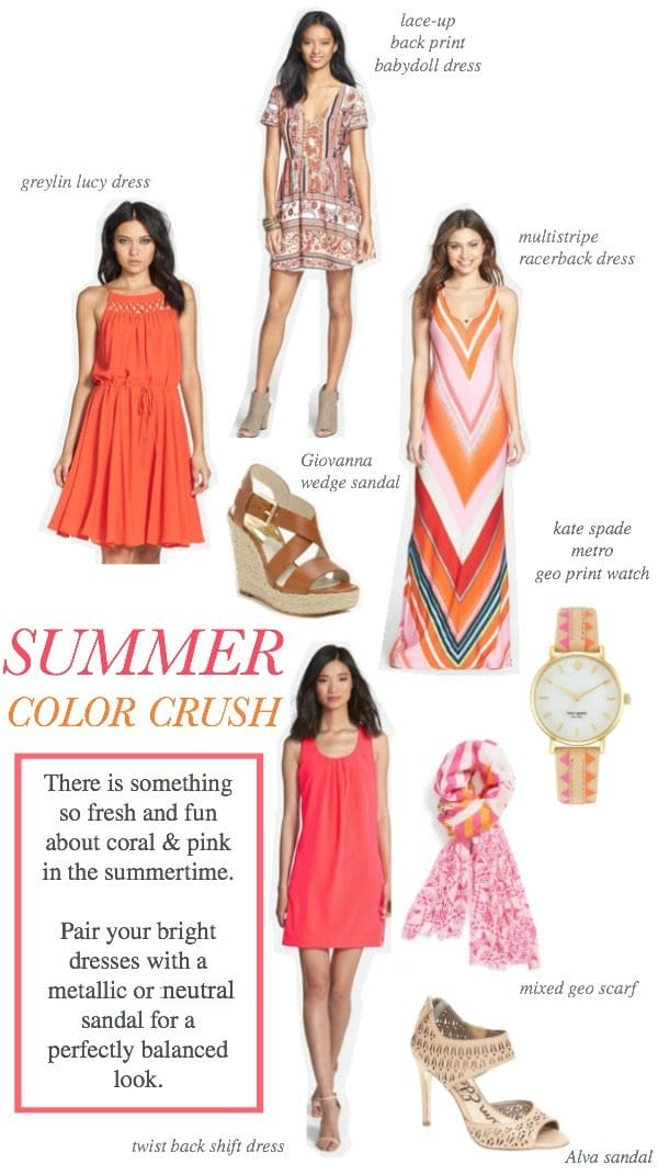 Wardrobe Wednesday | Summer Color Crush (Coral & Pink)
