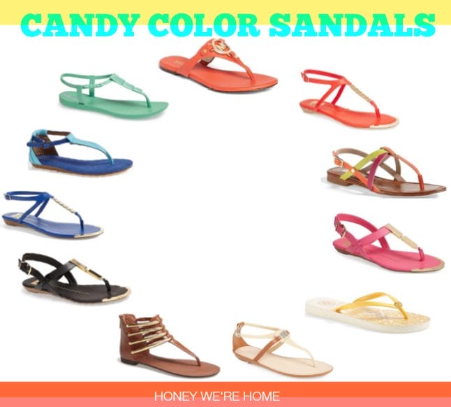 Wardrobe Wednesday // Comfy Colorful Flat Sandals