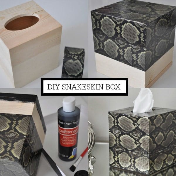 Snakeskin Kleenex Box from Duct Tape