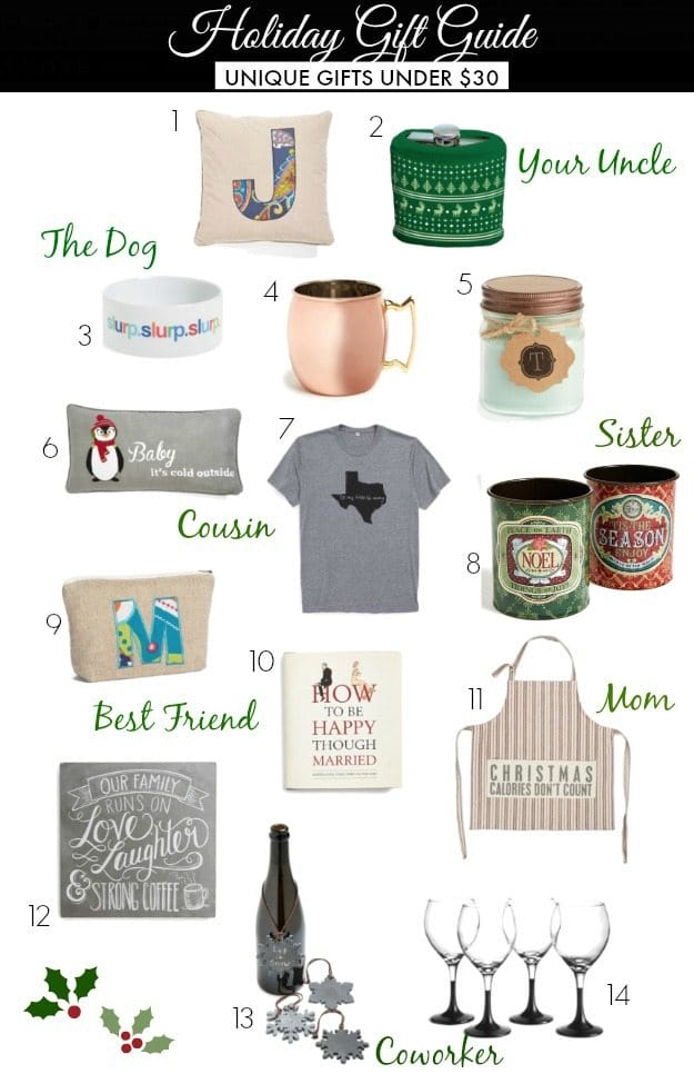 Holiday Gift Guide | Unique Gifts Under $30