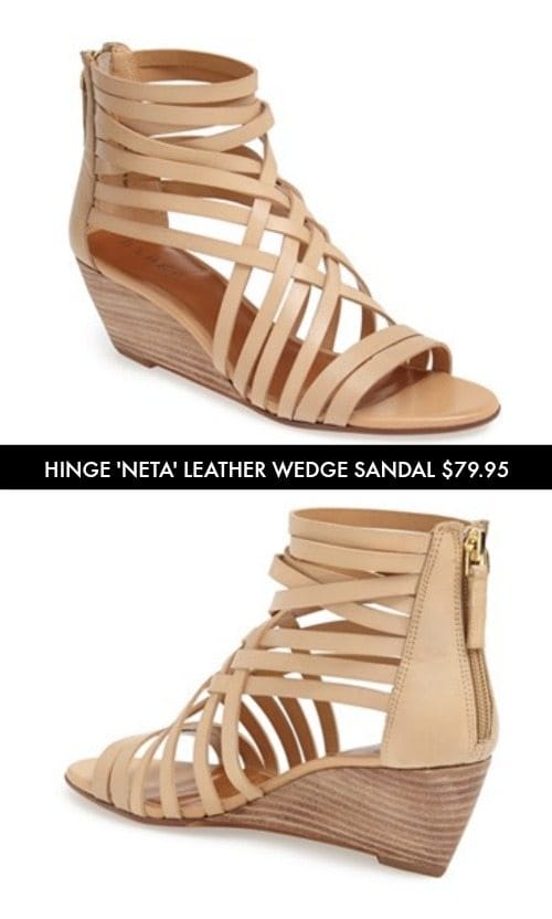 Summer Sandals - Hinge 'Neta' Leather Wedge Sandal 