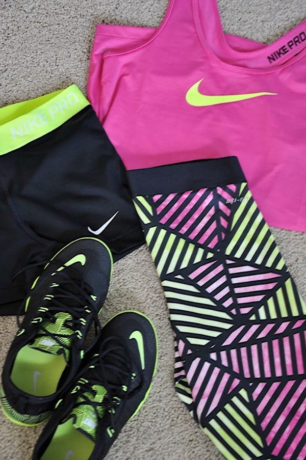 fun colorful Nike workout clothes