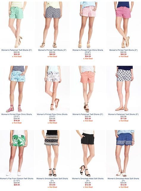Old Navy bright, colorful shorts