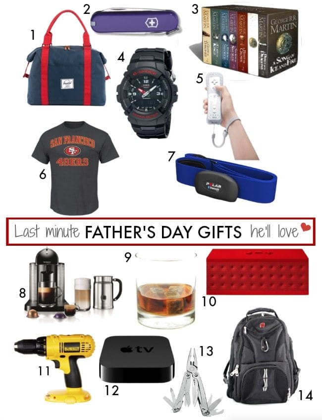 Last Minute Father's Day Gifts He'll Love - all available on Amazon - use with Prime for FREE 2-day shipping