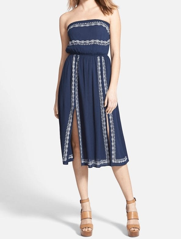 ASTR Embroidered Strapless Dress $38.40