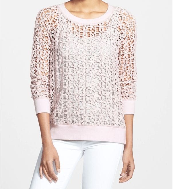 Summer Fashion - Halogen Lace Sweatshirt