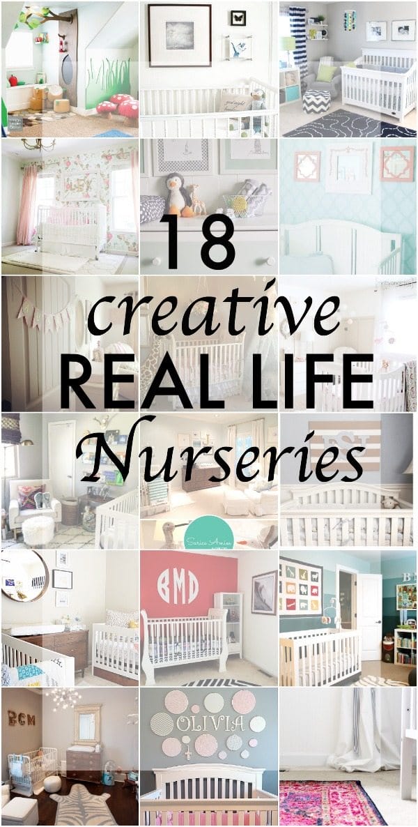 18 Creative Real Life Nurseries - Great inspiration from home bloggers and designers 