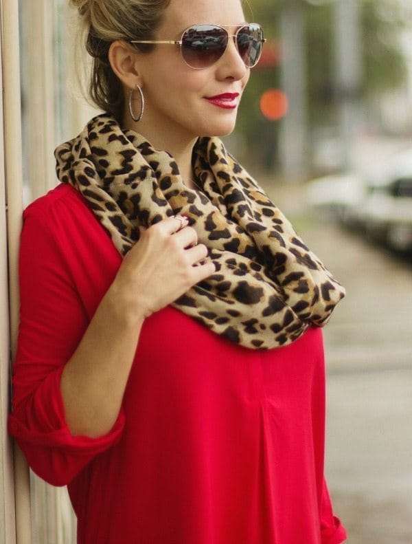 Fall Fashion - tunic and leggings perfect casual combo - red + leopard 