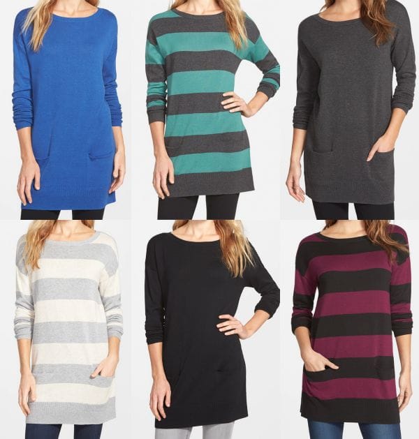 Fall fashion - Caslon two-pocket knit tunic, perfect with jeans or leggings for Fall 