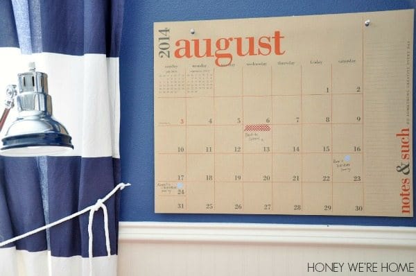 Oversized calendar from Paper Source 
