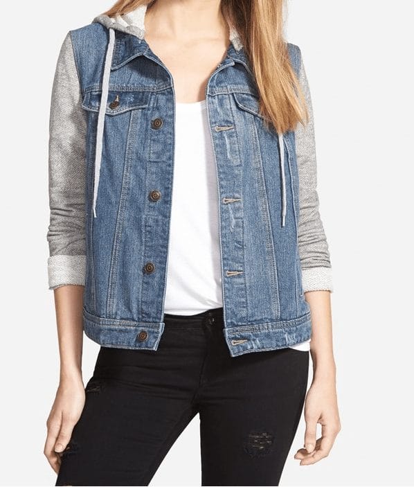 Fall Fashion - Thread & Supply Denim Jacket, perfect for weekends with the grey hoodie