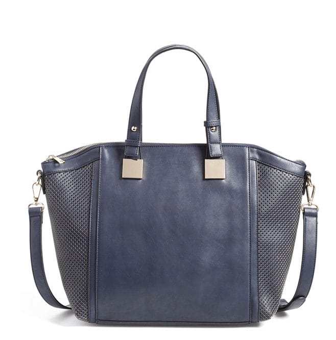 Fall Fashion - navy vegan leather satchel ($52)