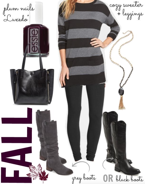 Fall fashion outfit - Caslon two-pocket knit tunic, perfect with jeans or leggings for Fall 