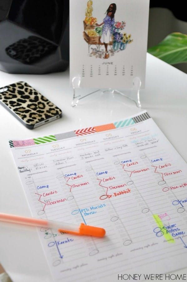Operation Organize Your Day with daily printables 