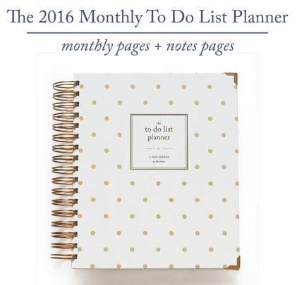 2016 ShePlans 2016 Monthly To Do List Planner