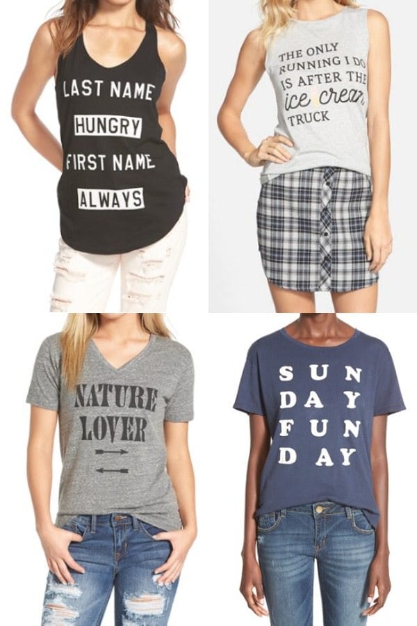 Graphic tee round up - so cute for casual weekends!