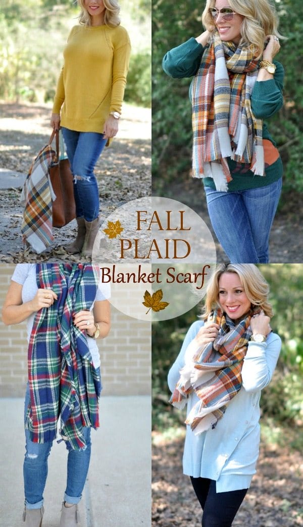 Plaid Blanket Scarf  With Love Andrea