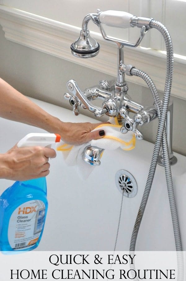 Quick and easy home cleaning routine, focusing on the top three areas of your home to keep clean
