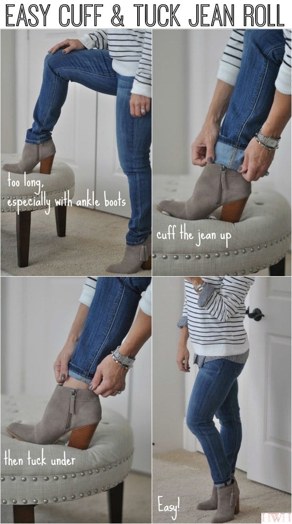 Easy way to roll your jeans - cuff and tuck 