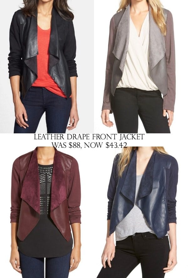 Kut From The Koth Leather Drape Front Jacket was $88, now $43.42 (50% off) 112 positive reviews