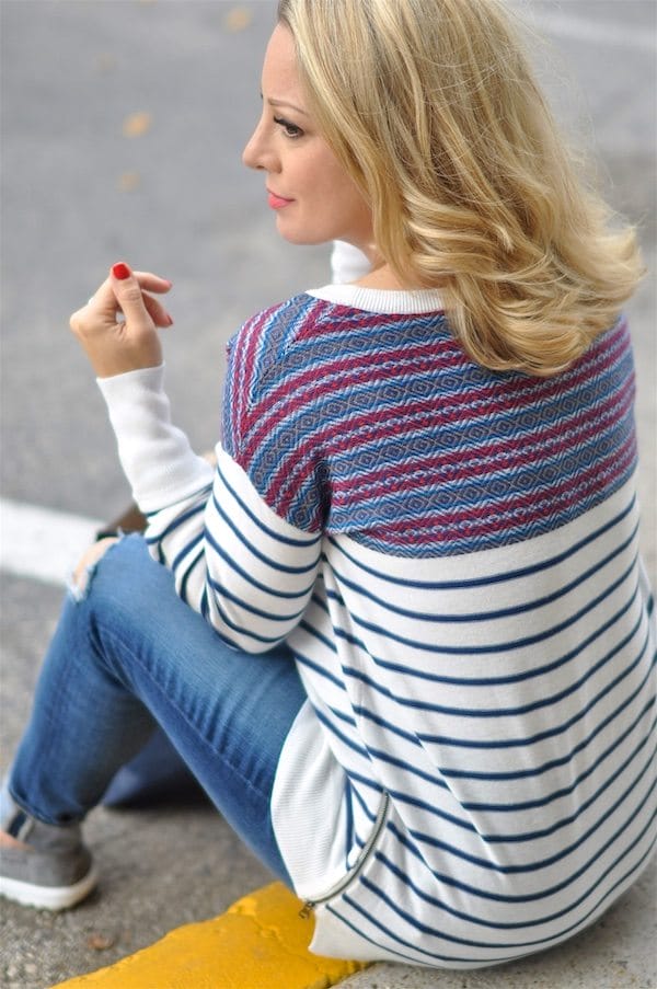 Beautiful lightweight striped sweater.