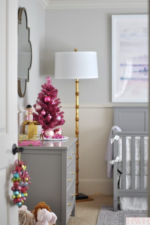 Festive holiday nursery with pink touches | Honey We're Home 