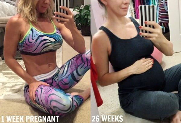 Pregnancy update - 1 week pregnant and 26 weeks pregnant.