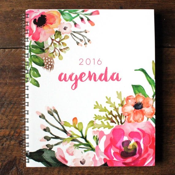 Floral Watercolor Planner - The Happiness Planner - Prettiest Planners 2016 | #getorganized #schedule #planner #organizer 