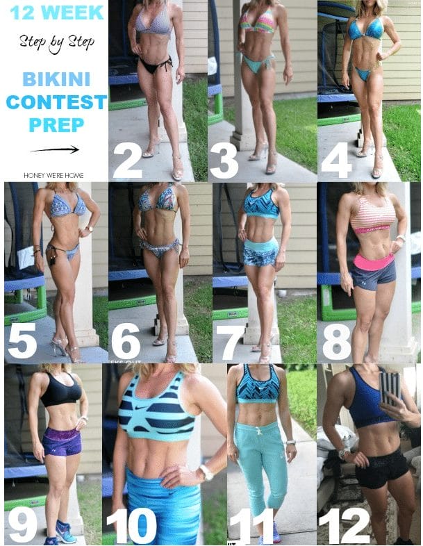 Getting bikini contest ready in 12 weeks, see the transformation here. You can do it! 