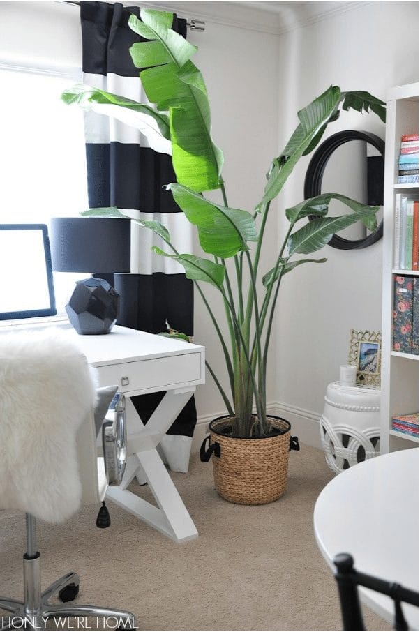 Black and White and Bright Home Office | Honey We're Home