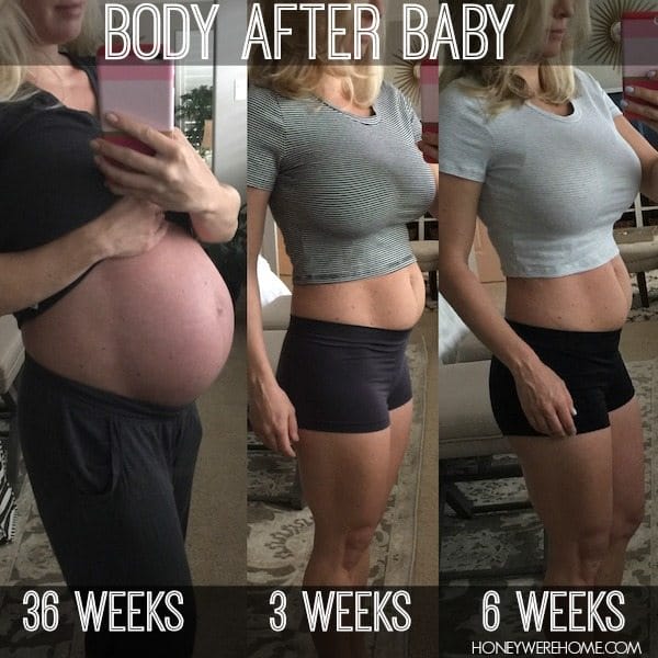 Body after baby - this post honestly shares post-baby progress from a second time mom who kept working out and eating healthy throughout her pregnancy 