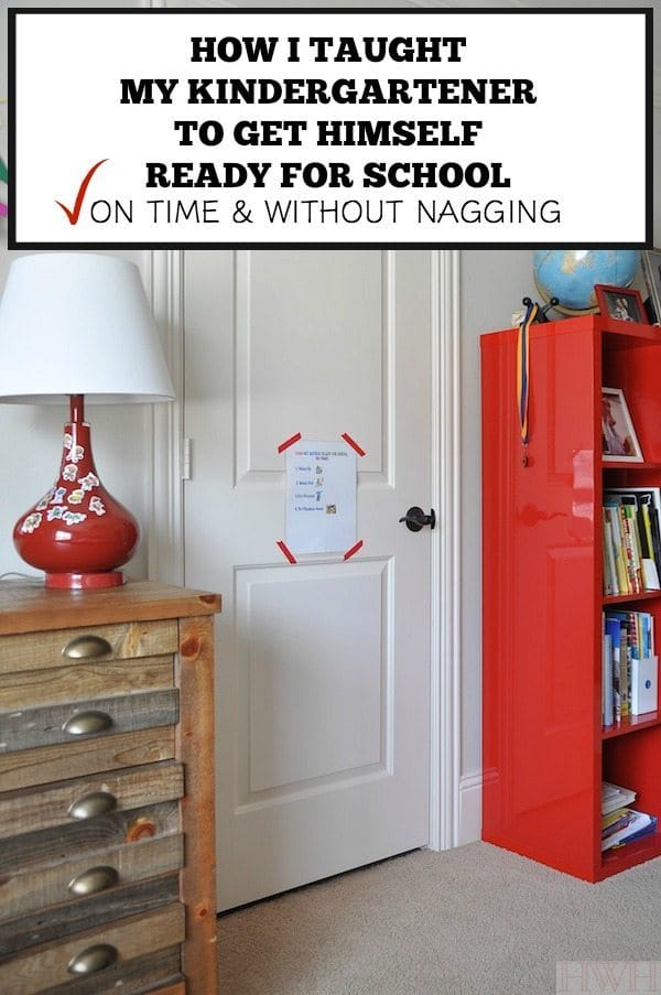 How I Taught My Kindergartener to Get Himself Ready for School (on time without nagging)
