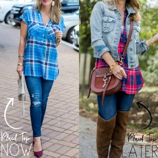 Now & Later | Plaid Top