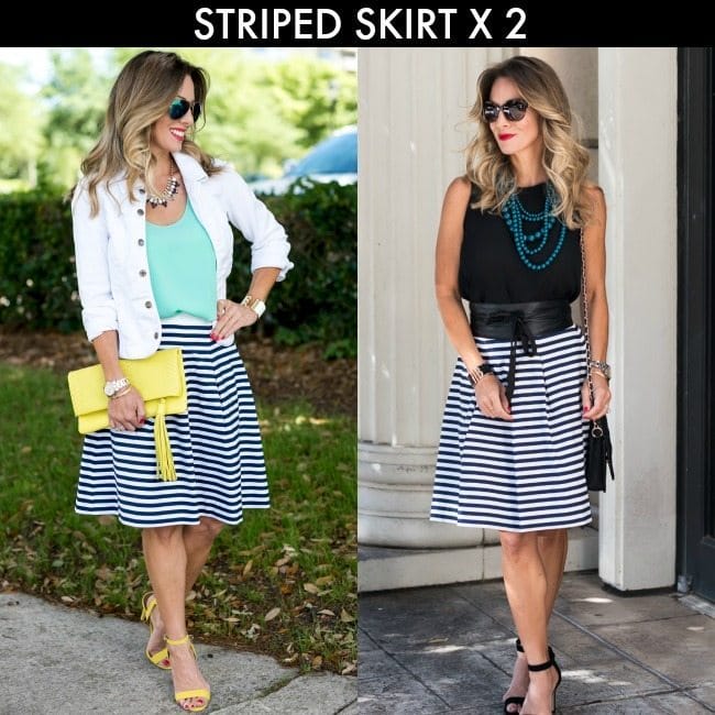 Wear to Work | Striped Skirt x 2