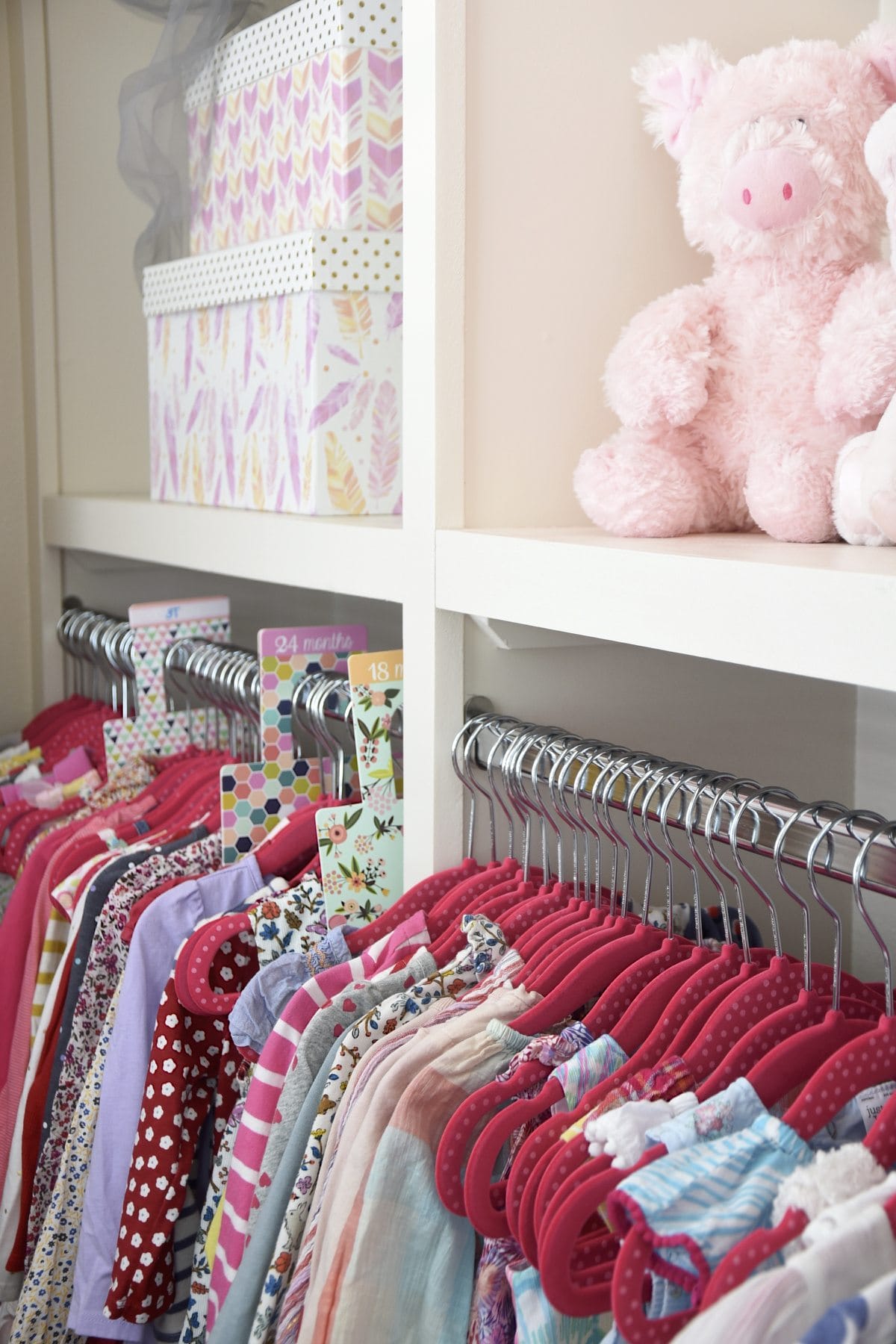 Organized kid closet