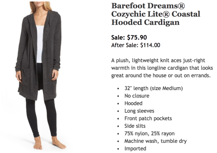 Nordstrom Anniversary Sale 2017 Barefoot Dreams Hooded Cardigan