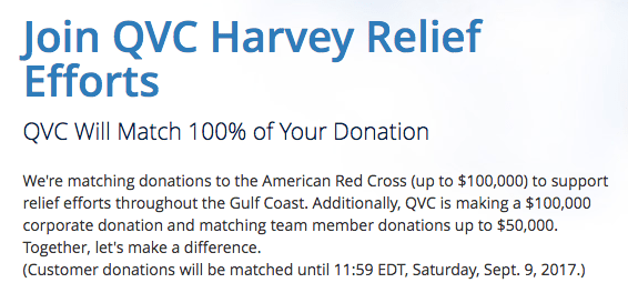 QVC Matching Donations