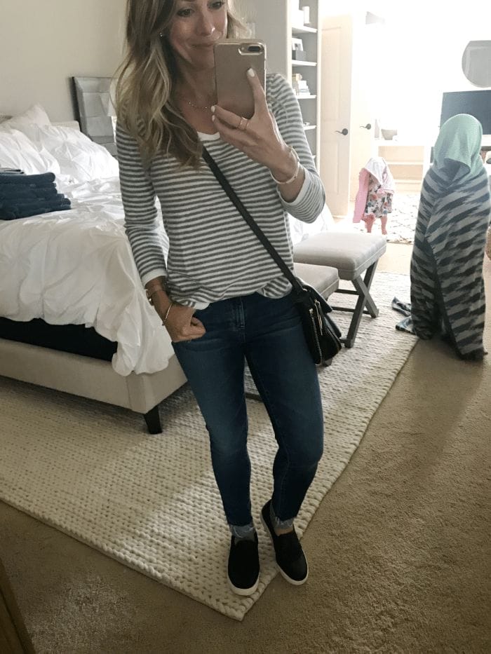 striped sweater jeans