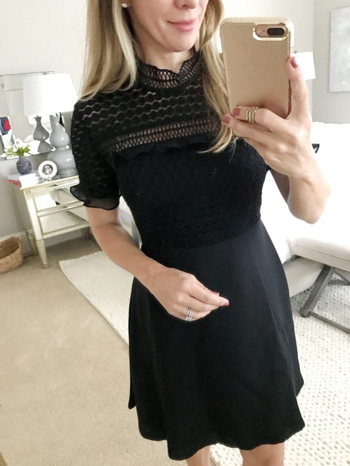 black lace bodice dress