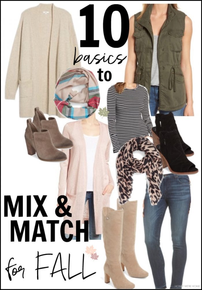 10 pieces to mix and match for fall