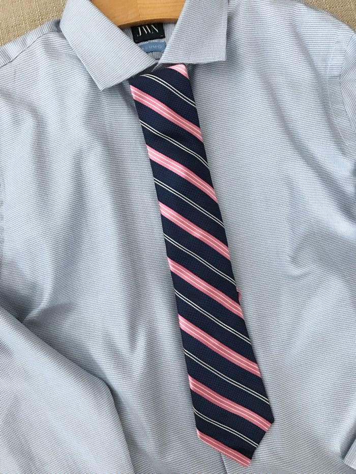 Men's dress shirt and tie