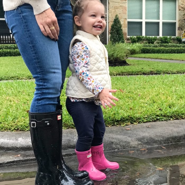 Mommy and daughter Hunter rain boots