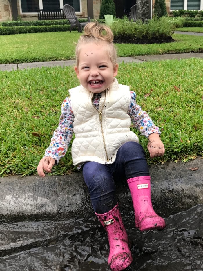 Toddler girl pink Hunter rain boots