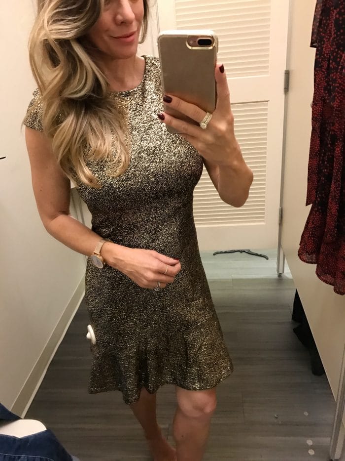 metallic dress