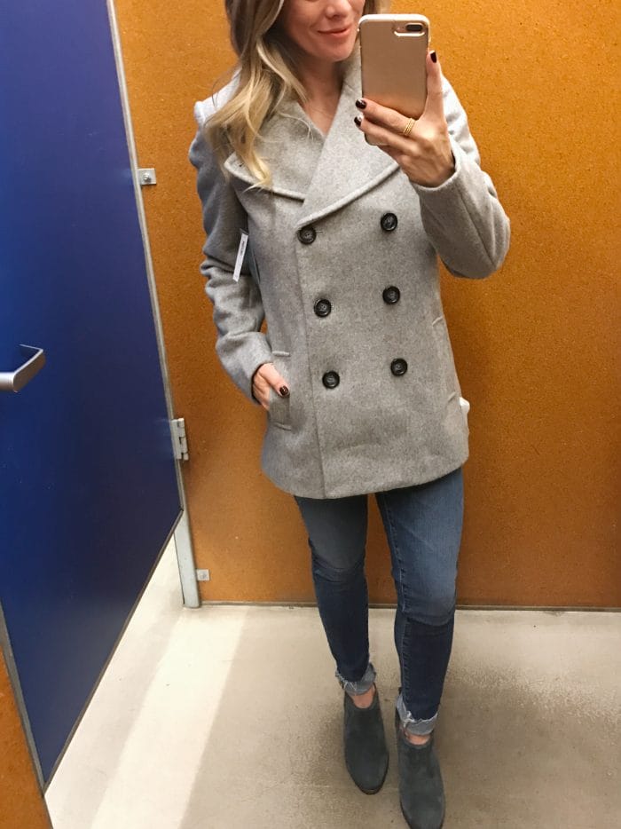old navy double breasted coat